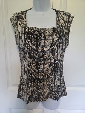 Style & Co. Snakeskin Cap Sleeve Top
